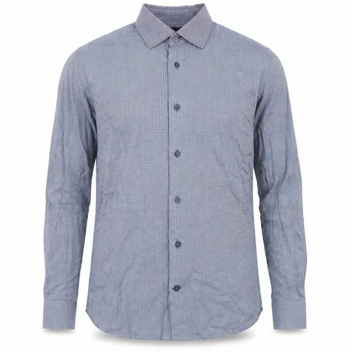 Marks and Spencer Autograph Mens Blue Check Slim Fit Shirt M