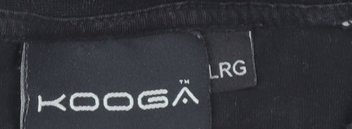 Kooga Men’s Black Colourblock Sports T-Shirt Size L Cotton