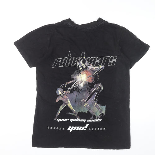 Night Addict Men’s Black XS Graphic Robot Wars T-Shirt