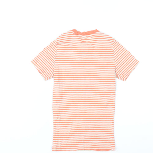 Levi's Womens Orange Striped 2XS Cotton Short Sleeve T-Shirt
