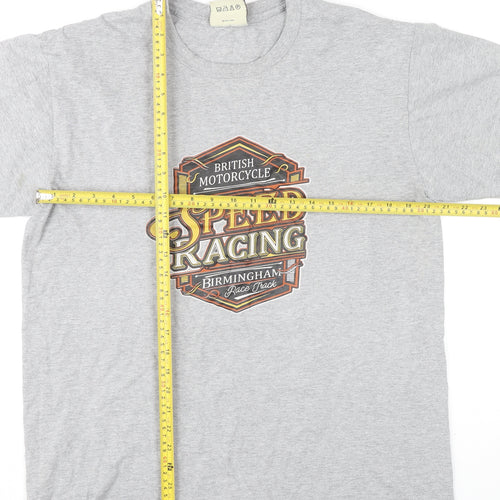 Unit Fashion Men's Grey XL Motorcycle Speed Racing T-Shirt