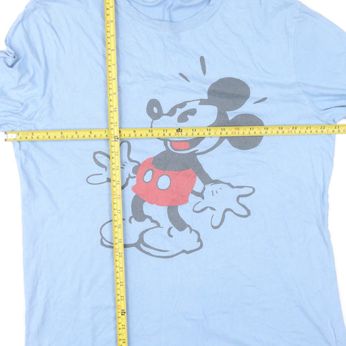 Disney Men's Blue Mickey Mouse Graphic T-Shirt Size L Cotton