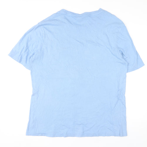 Disney Men's Blue Mickey Mouse Graphic T-Shirt Size L Cotton