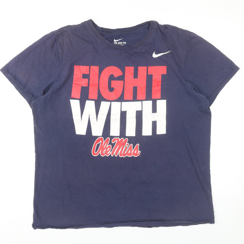 Nike Men’s Blue Ole Miss Graphic T-Shirt Size L Athletic Fit