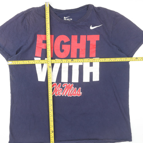 Nike Men’s Blue Ole Miss Graphic T-Shirt Size L Athletic Fit