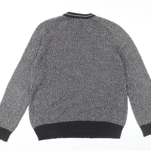 Trait Men’s Grey Knit Pullover Jumper Medium Wool Blend