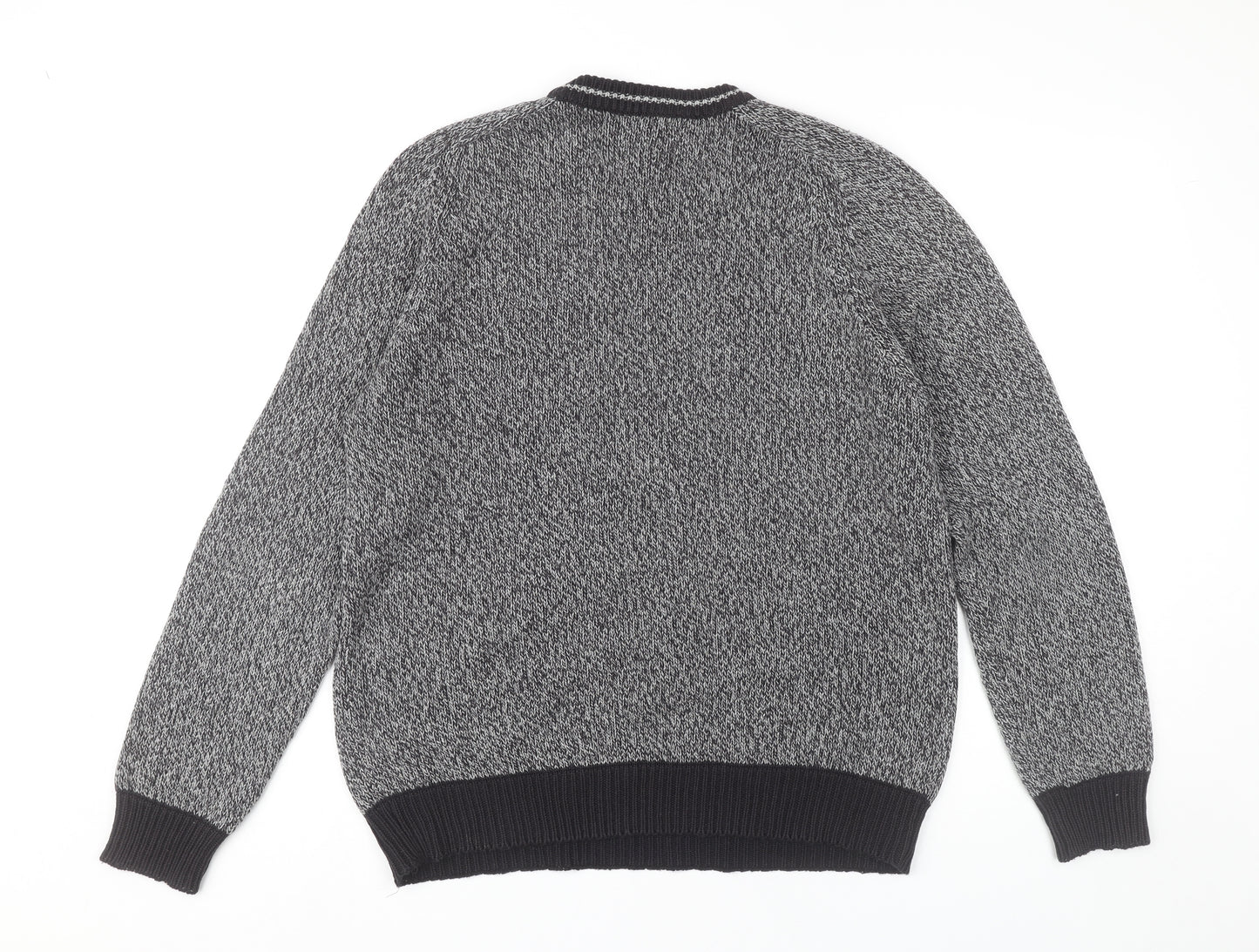 Trait Men’s Grey Knit Pullover Jumper Medium Wool Blend