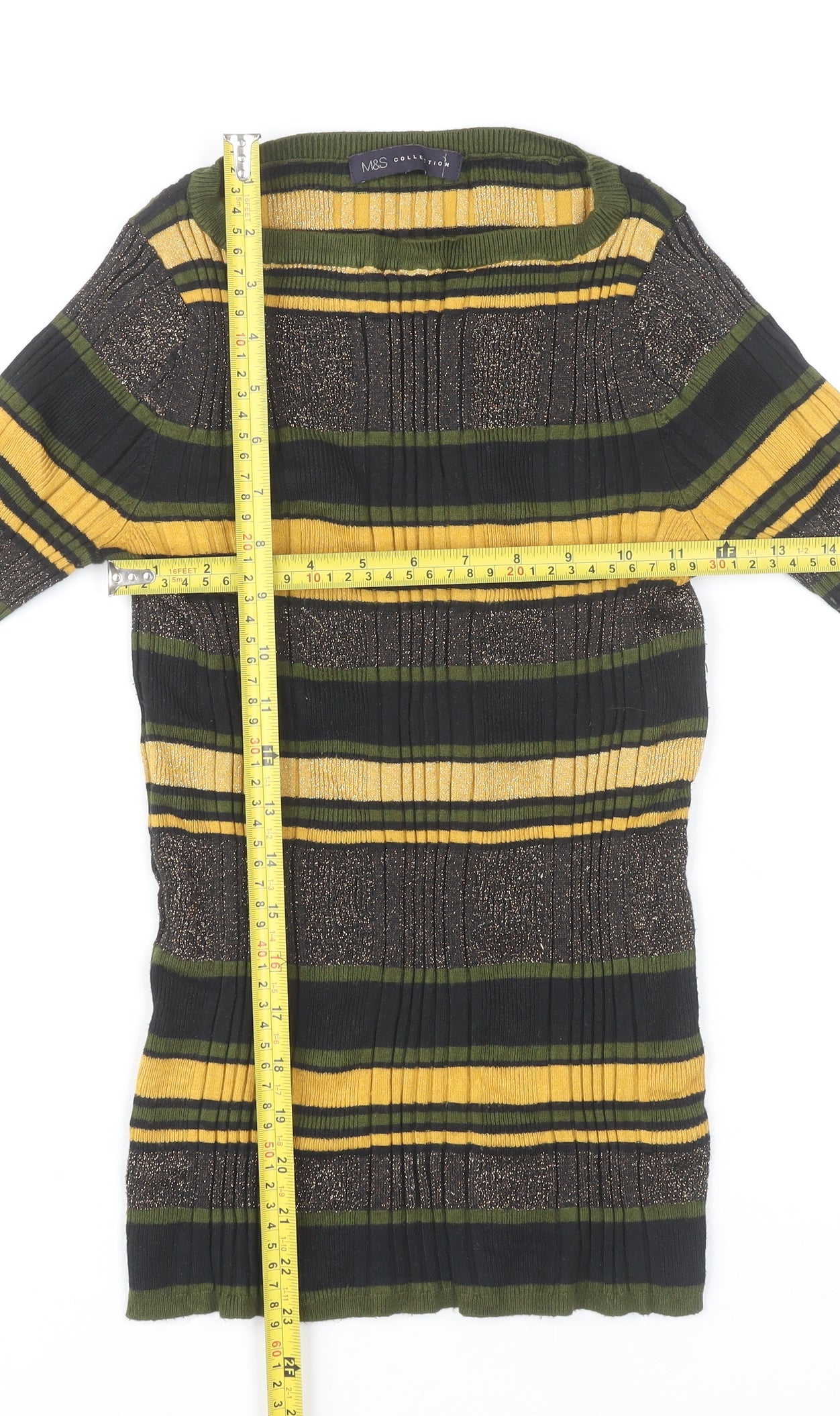 Marks and Spencer Womens Multicoloured Striped Jumper Size 12