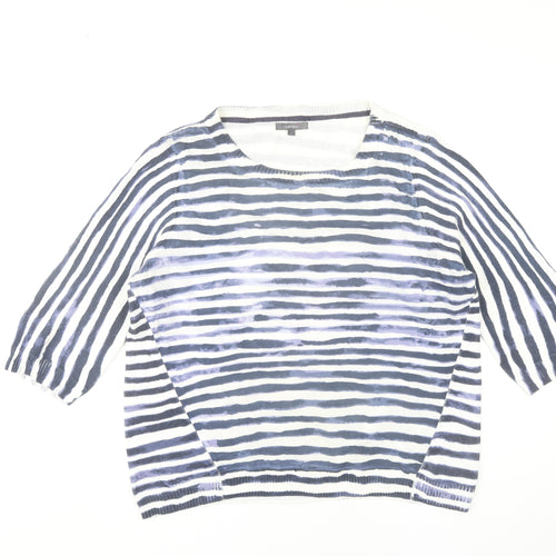 Marks and Spencer Womens Multicoloured Striped Cotton Jumper UK16