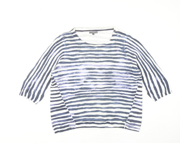 Marks and Spencer Womens Multicoloured Striped Cotton Jumper UK16