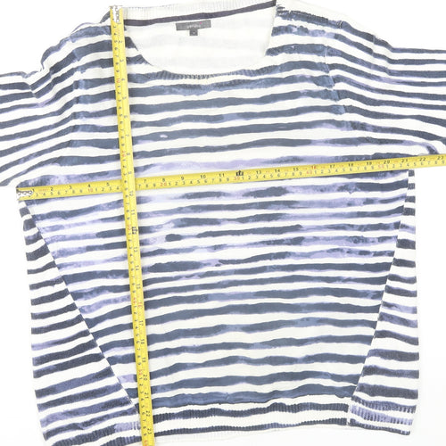 Marks and Spencer Womens Multicoloured Striped Cotton Jumper UK16