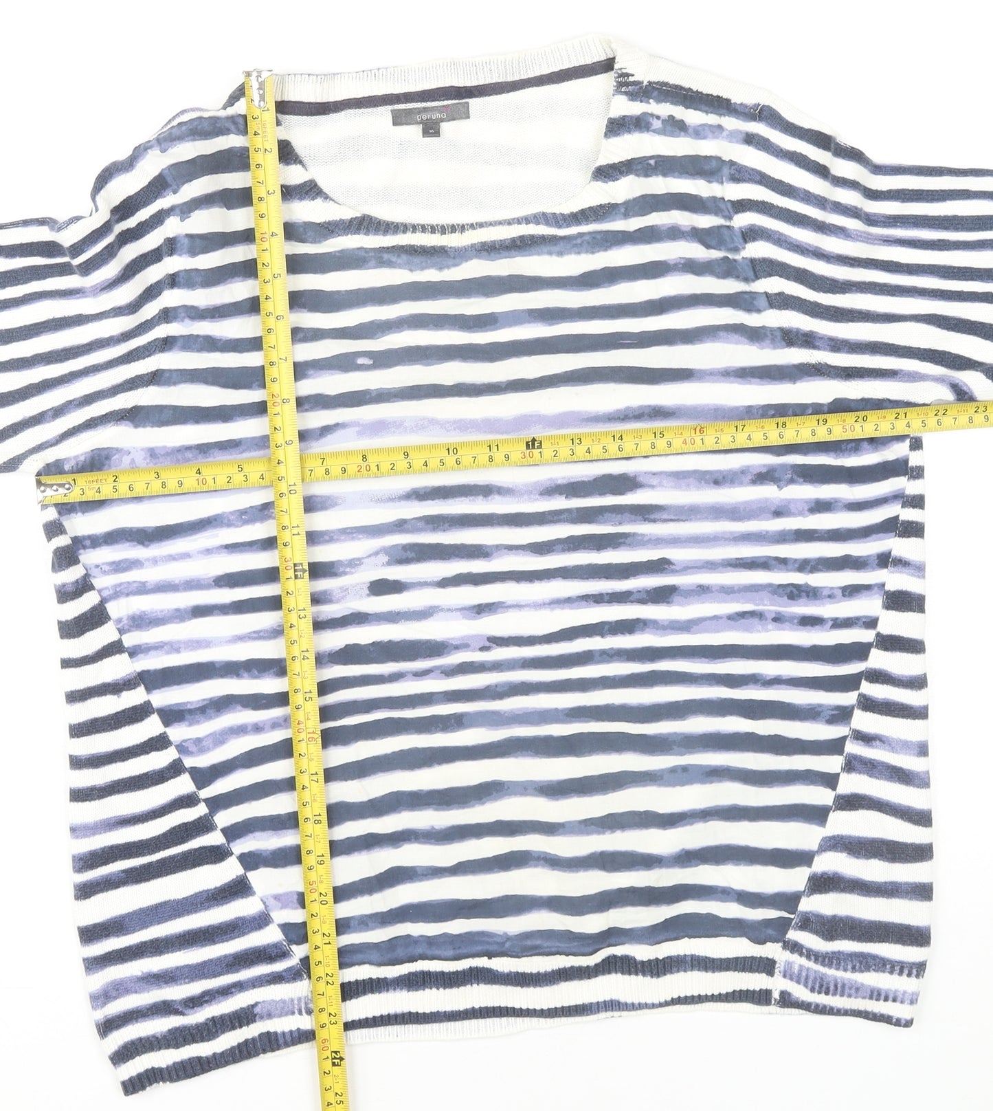 Marks and Spencer Womens Multicoloured Striped Cotton Jumper UK16