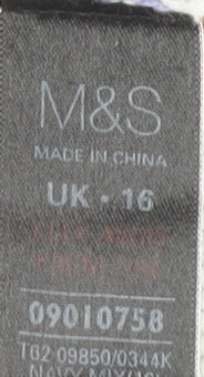 Marks and Spencer Womens Multicoloured Striped Cotton Jumper UK16