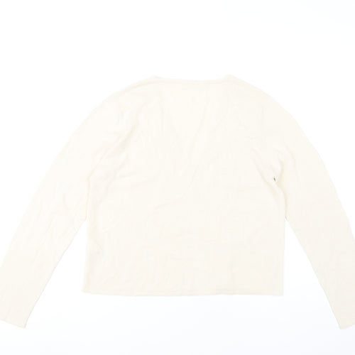 Marks and Spencer Womens Ivory Floral Embroidered Cardigan Size 16