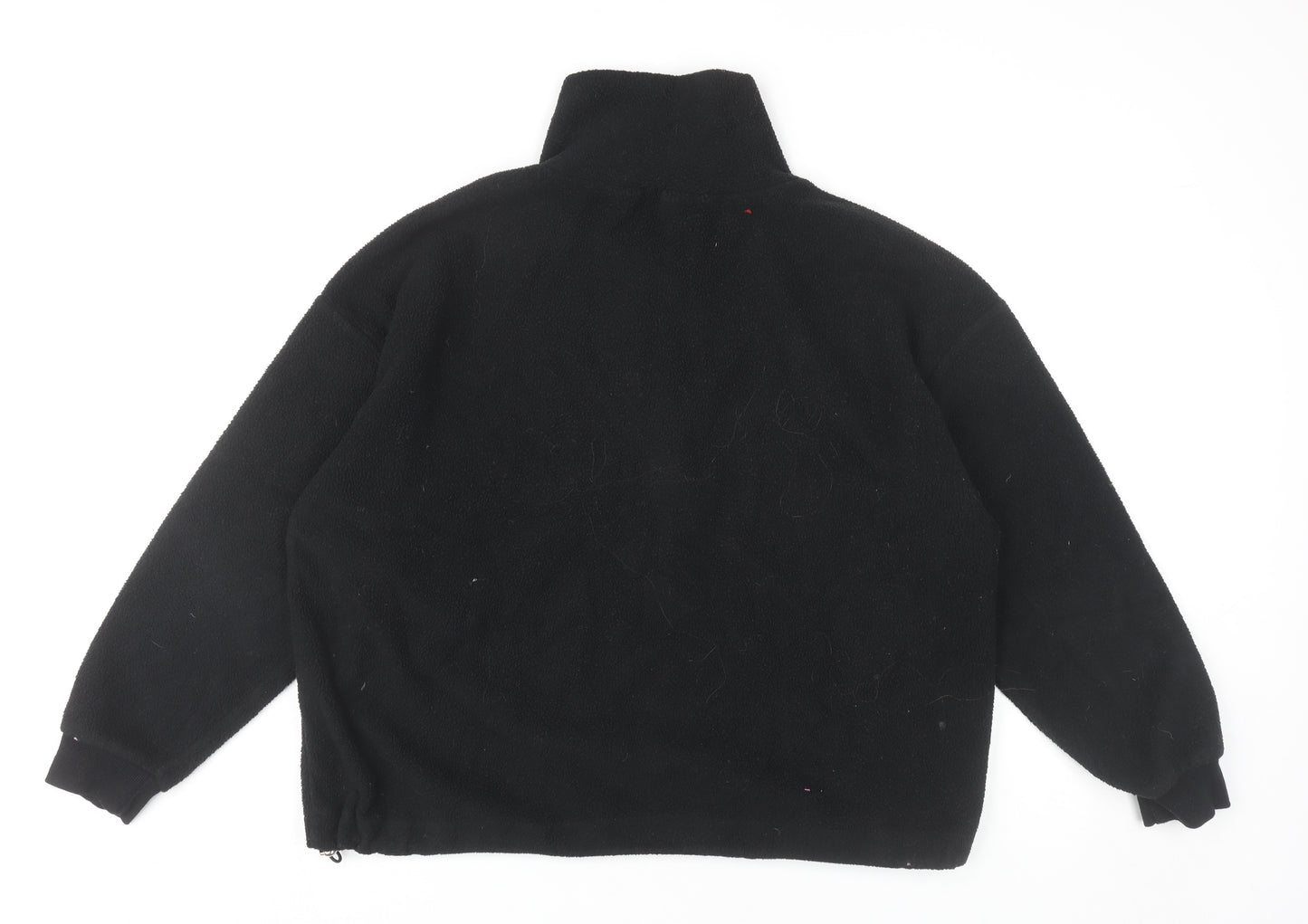New Look Women’s Black Fleece Half Zip Sweatshirt Size M Regular Fit