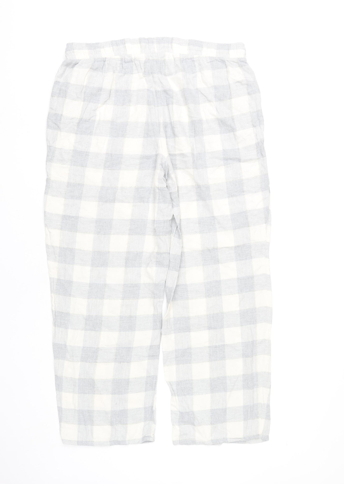 Marks and Spencer Women’s Grey White Check Pyjama Pants Size 14