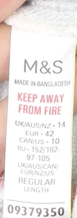 Marks and Spencer Women’s Grey White Check Pyjama Pants Size 14