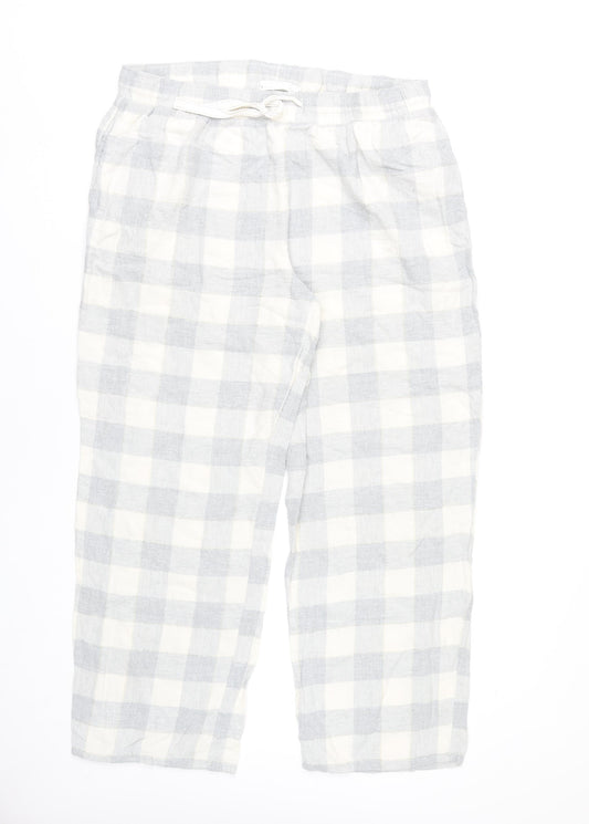 Marks and Spencer Women’s Grey Check Pyjama Pants Size 14