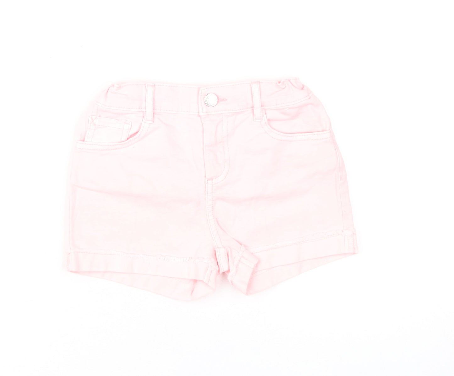 Denim Co. Girls Pink Hot Pants Shorts 6-7 Years Cotton Summer Casual
