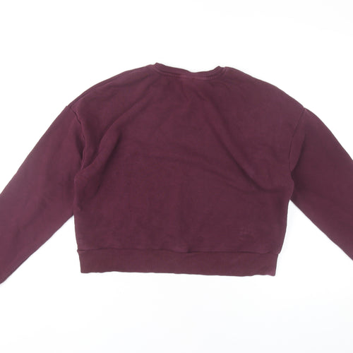New Look Womens Burgundy Varsity Graphic Sweatshirt UK 8