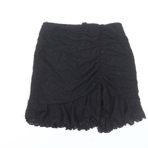 New Look Girls Black Lace Tulip Skirt 14-15Y Party Casual Short Ruffle