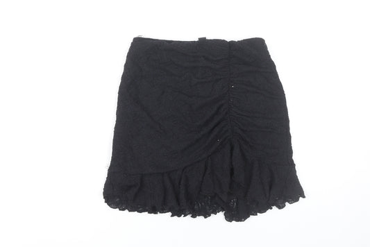 New Look Girls Black Lace Tulip Skirt 14-15Y Party Casual Short Ruffle