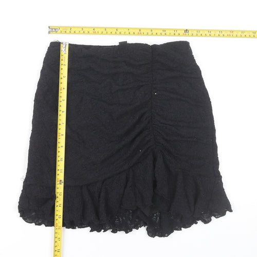 New Look Girls Black Lace Tulip Skirt 14-15Y Party Casual Short Ruffle