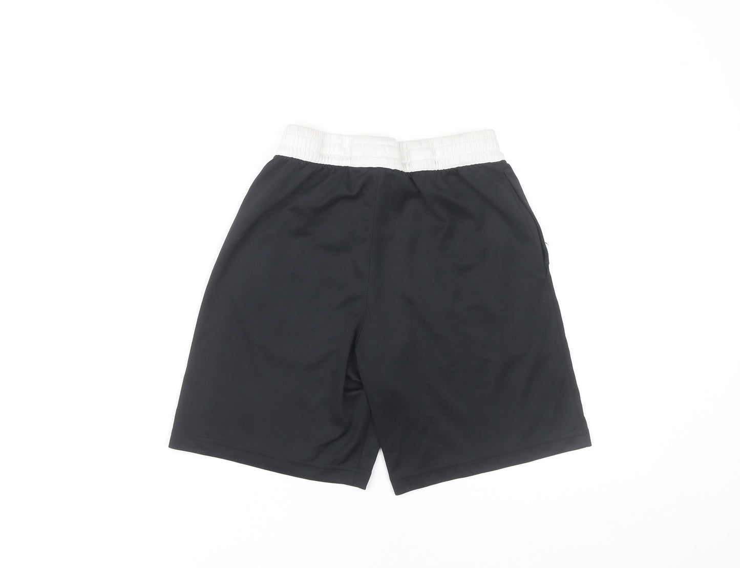 Adidas Boys Black 11-12 Years Athletic Sports Shorts Breathable Pockets