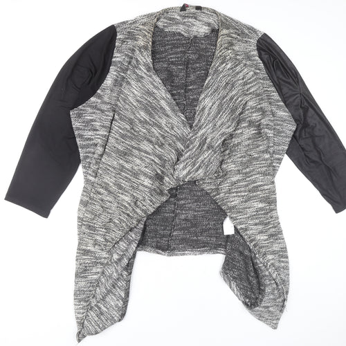 Yours Women’s Grey Knit Plus Size 22 Open Jacket Long Sleeve Casual