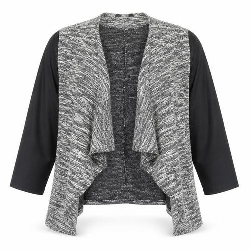 Yours Women’s Grey Knit Plus Size 22 Open Jacket Long Sleeve Casual