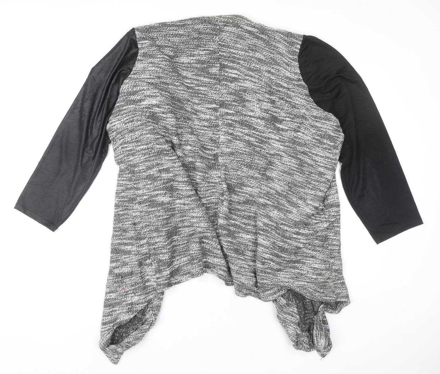 Yours Women’s Grey Knit Plus Size 22 Open Jacket Long Sleeve Casual