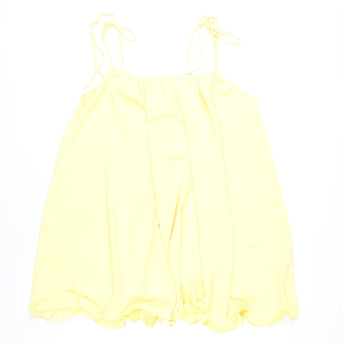Rela Rela Women’s Yellow Trapeze Swing Dress M Sleeveless Summer