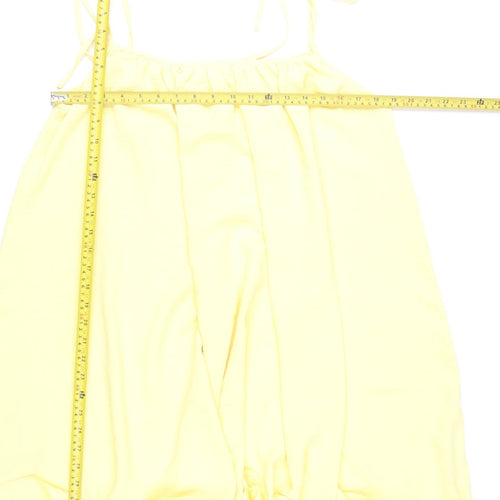 Rela Rela Women’s Yellow Trapeze Swing Dress M Sleeveless Summer