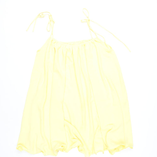 Rela Rela Women’s Yellow Trapeze Swing Dress M Sleeveless Summer