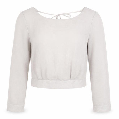 Miss Selfridge Women Beige Wrap Blouse UK 6 Long Sleeve Polyester