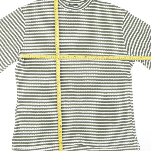 ASOS Design Women’s Green White Striped T-Shirt Size S UK 8-10