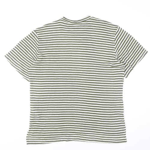 ASOS Design Women’s Green White Striped T-Shirt Size S UK 8-10