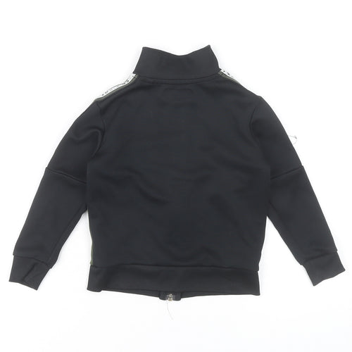 Next Boys Black Green Colourblock Track Jacket 3 Years Full Zip Sports