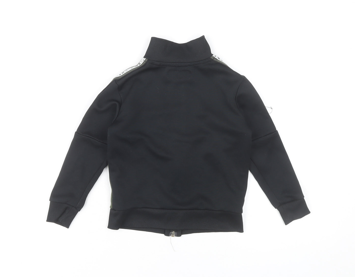Next Boys Black Green Colourblock Track Jacket 3 Years Full Zip Sports