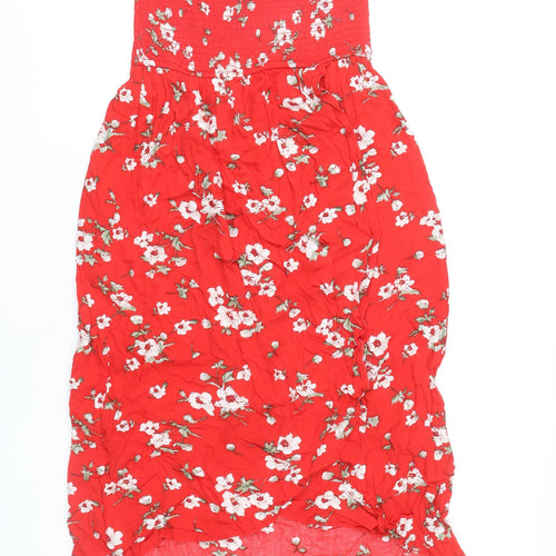 Parisian Women’s Red Floral Hi-Low Skater Dress Size 10