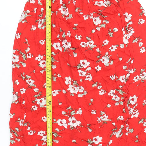 Parisian Women’s Red Floral Hi-Low Skater Dress Size 10