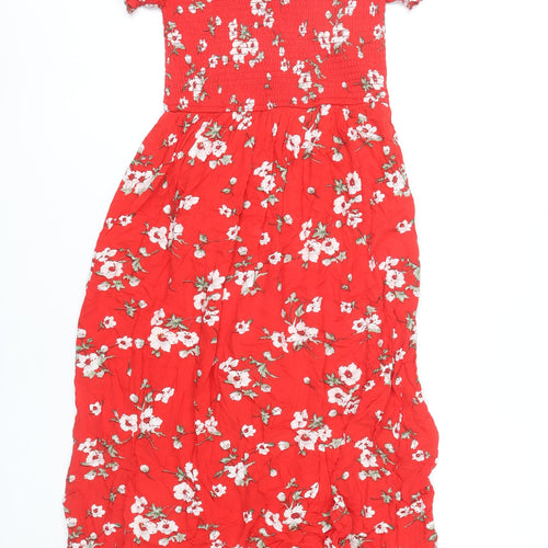 Parisian Women’s Red Floral Hi-Low Skater Dress Size 10