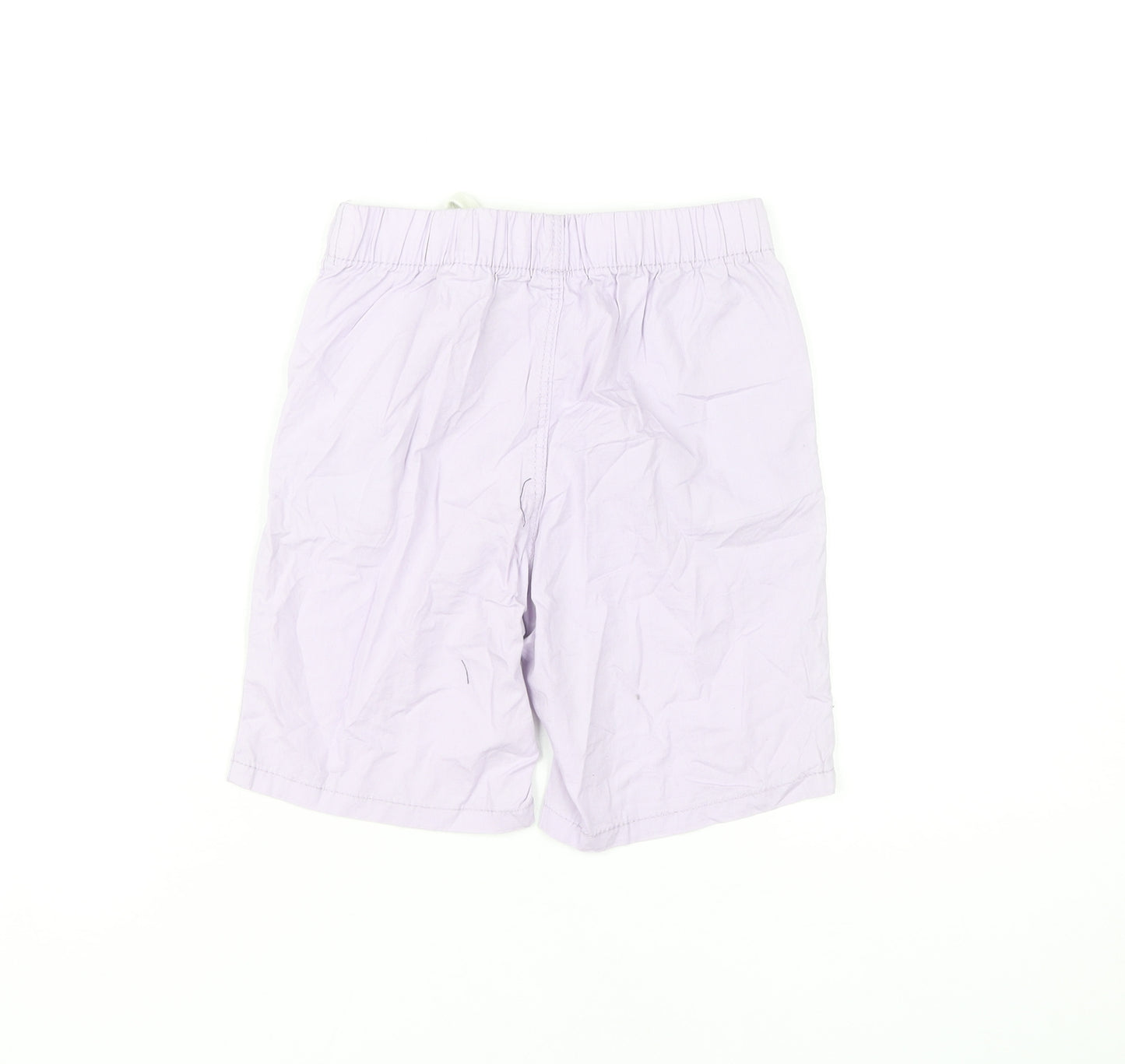 H&M Boys Purple Cotton Shorts 7 Years Regular Fit Elastic Waist