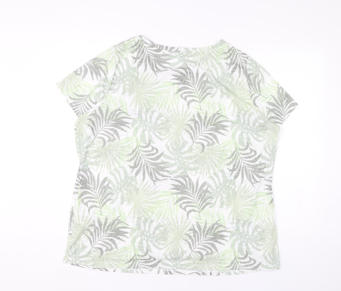 Bonmarché Womens Multicoloured Sequin Leaf T-Shirt Size 20