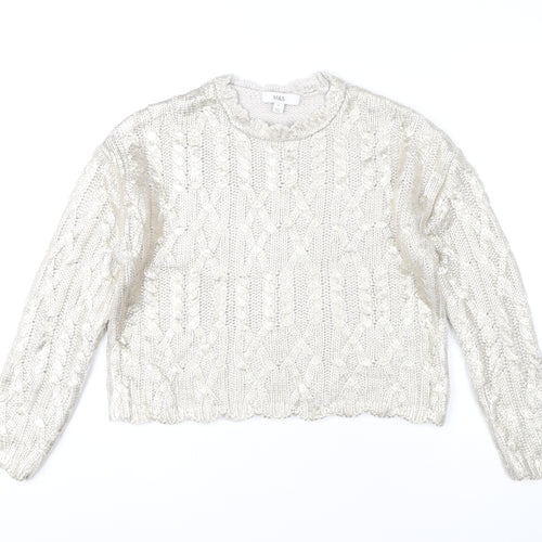 Marks and Spencer Womens Ivory Small Cable Knit Pullover Jumper