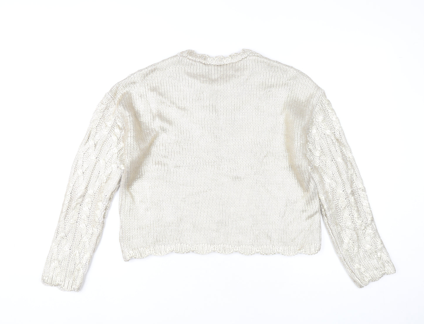 Marks and Spencer Womens Ivory Small Cable Knit Pullover Jumper