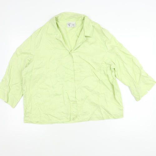Gold by Michael H Women’s Green Size 18 Button-Up Shirt 100% Lyocell