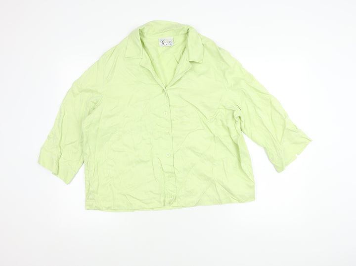 Gold by Michael H Women’s Green Size 18 Button-Up Shirt 100% Lyocell
