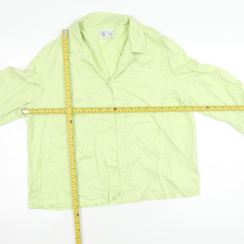 Gold by Michael H Women’s Green Size 18 Button-Up Shirt 100% Lyocell