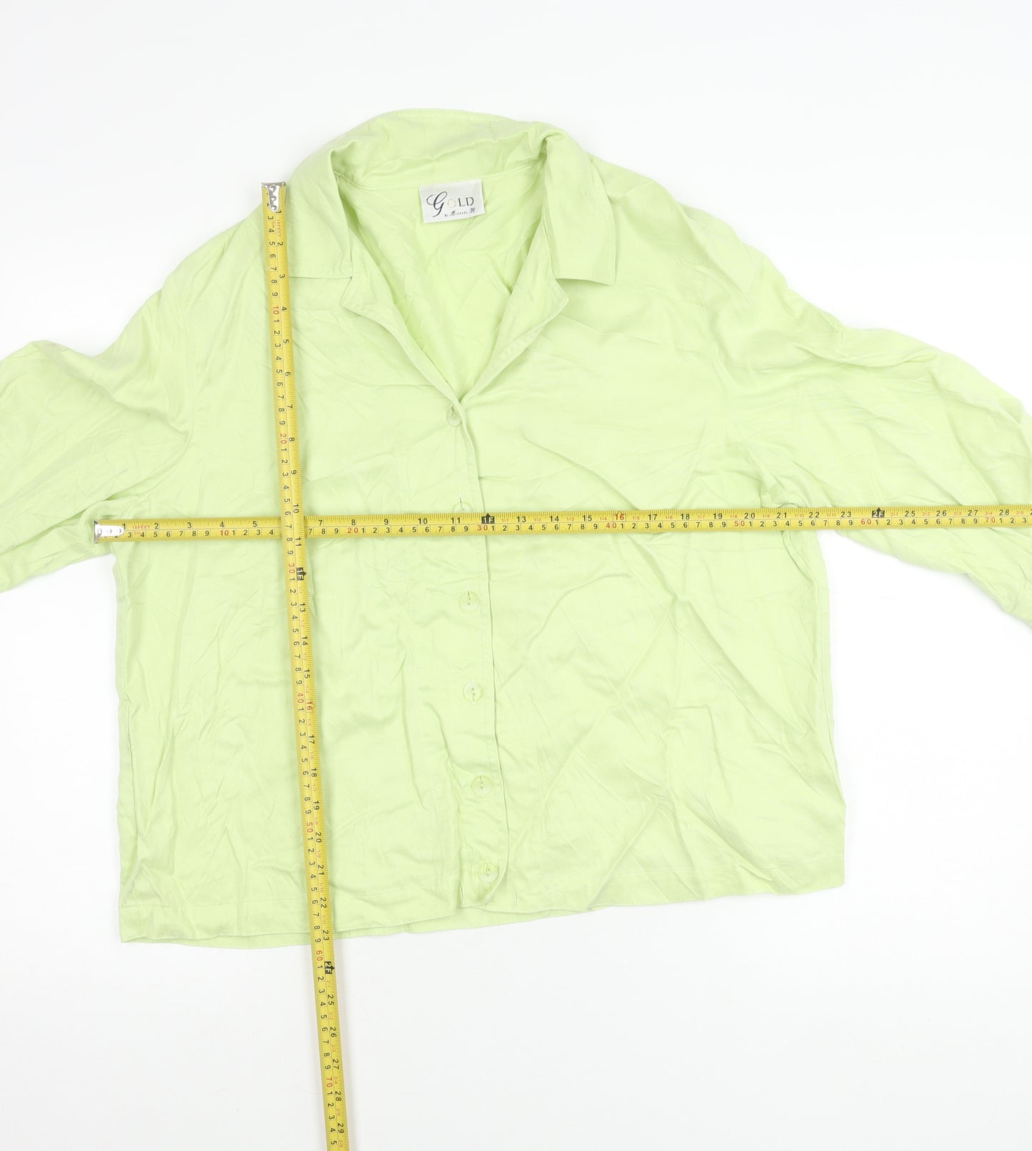 Gold by Michael H Women’s Green Size 18 Button-Up Shirt 100% Lyocell